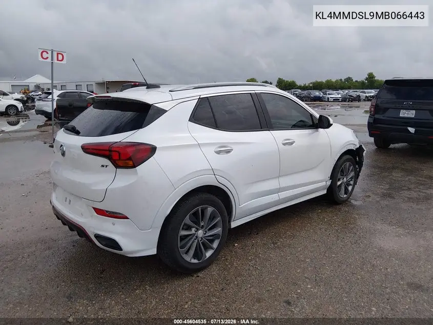 2021 Buick Encore Gx Fwd Select VIN: KL4MMDSL9MB066443 Lot: 45604535