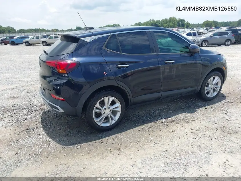 2021 Buick Encore Gx Fwd Preferred VIN: KL4MMBS2XMB126550 Lot: 45611747
