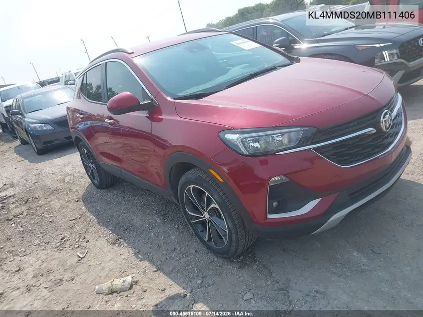 2021 Buick Encore Gx Fwd Select VIN: KL4MMDS20MB111406 Lot: 45616109