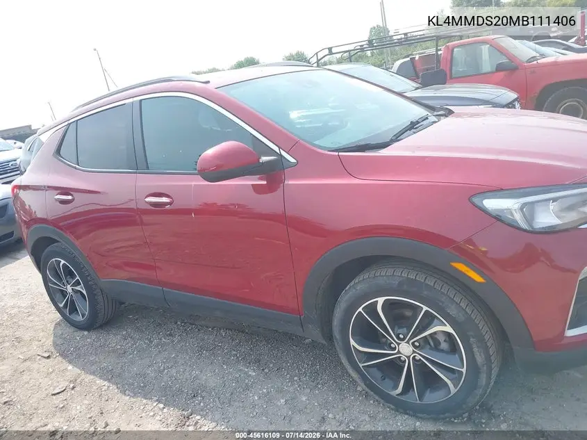 2021 Buick Encore Gx Fwd Select VIN: KL4MMDS20MB111406 Lot: 45616109