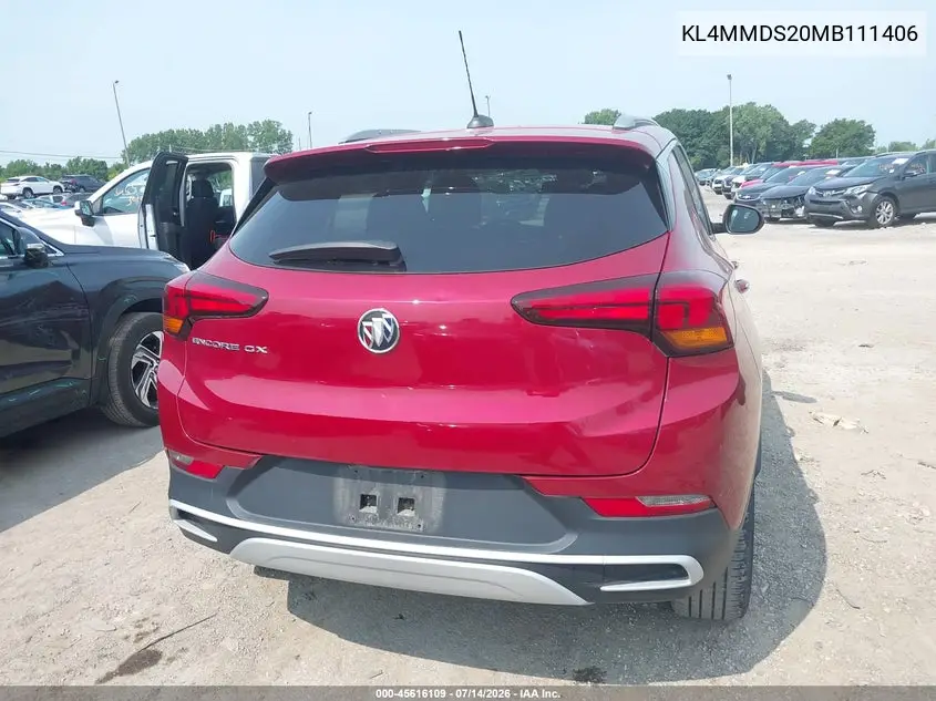 2021 Buick Encore Gx Fwd Select VIN: KL4MMDS20MB111406 Lot: 45616109
