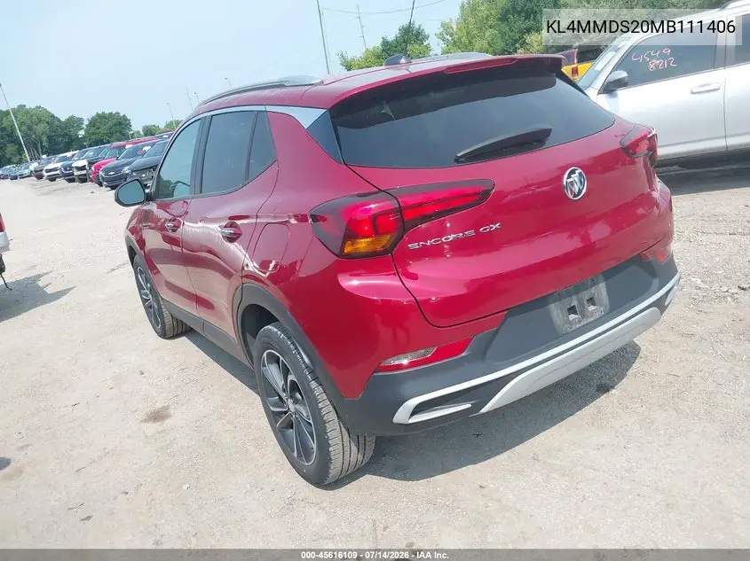 2021 Buick Encore Gx Fwd Select VIN: KL4MMDS20MB111406 Lot: 45616109