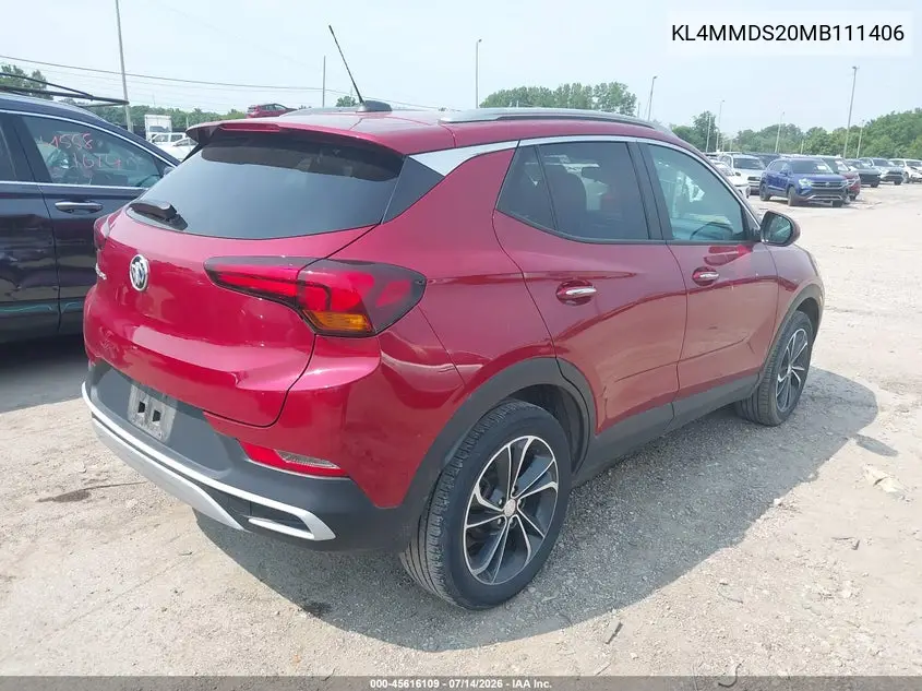 2021 Buick Encore Gx Fwd Select VIN: KL4MMDS20MB111406 Lot: 45616109
