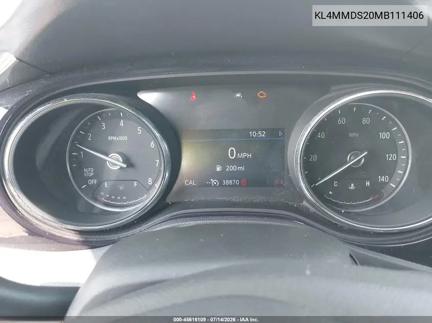 2021 Buick Encore Gx Fwd Select VIN: KL4MMDS20MB111406 Lot: 45616109