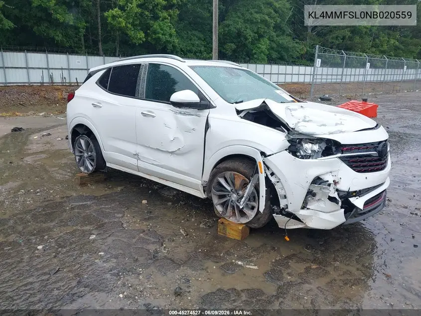 2022 Buick Encore Gx Fwd Essence VIN: KL4MMFSL0NB020559 Lot: 45274527