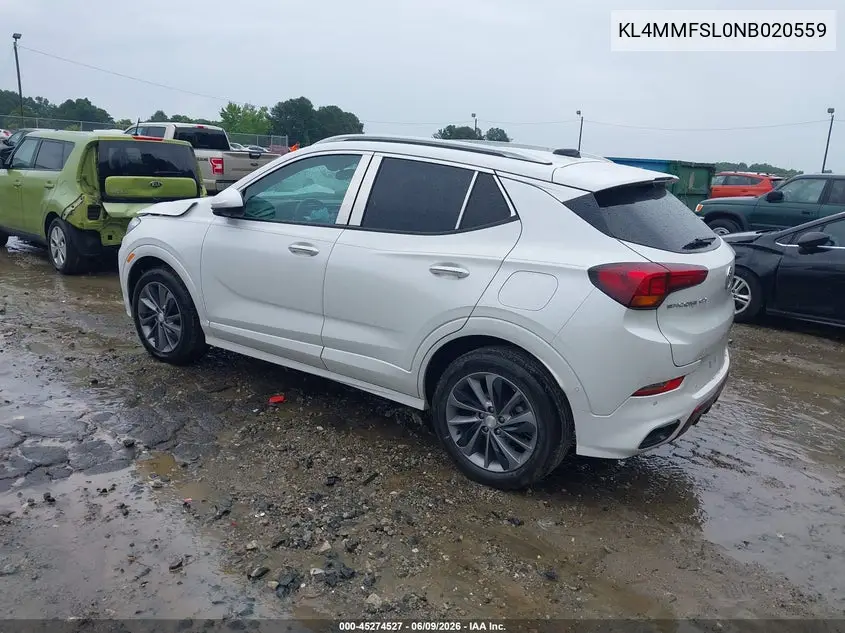 2022 Buick Encore Gx Fwd Essence VIN: KL4MMFSL0NB020559 Lot: 45274527