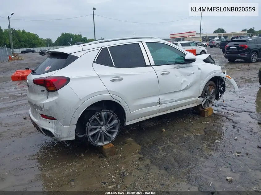 2022 Buick Encore Gx Fwd Essence VIN: KL4MMFSL0NB020559 Lot: 45274527