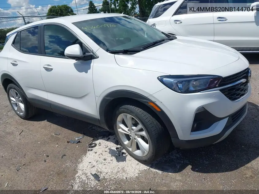 2022 Buick Encore Gx Fwd Preferred VIN: KL4MMBS20NB144704 Lot: 45400970