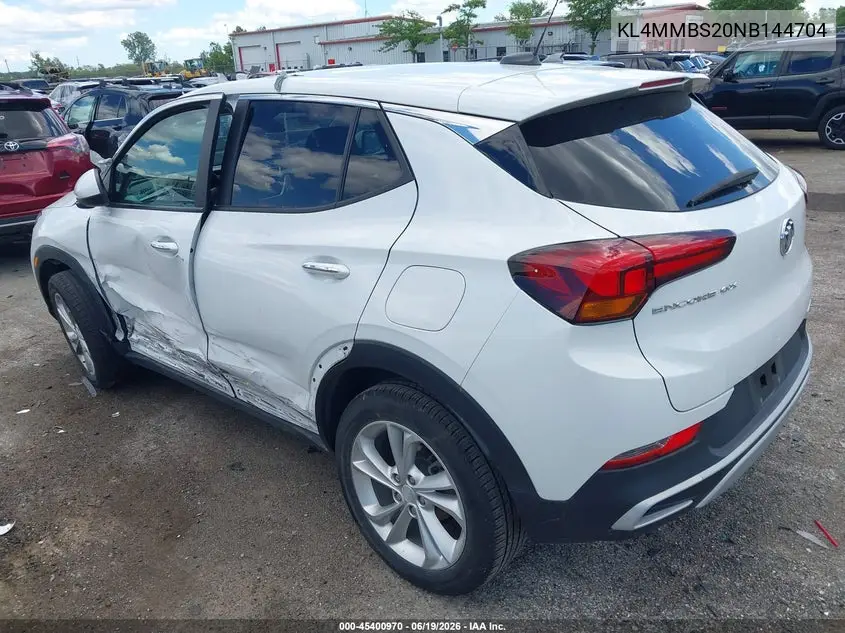 2022 Buick Encore Gx Fwd Preferred VIN: KL4MMBS20NB144704 Lot: 45400970