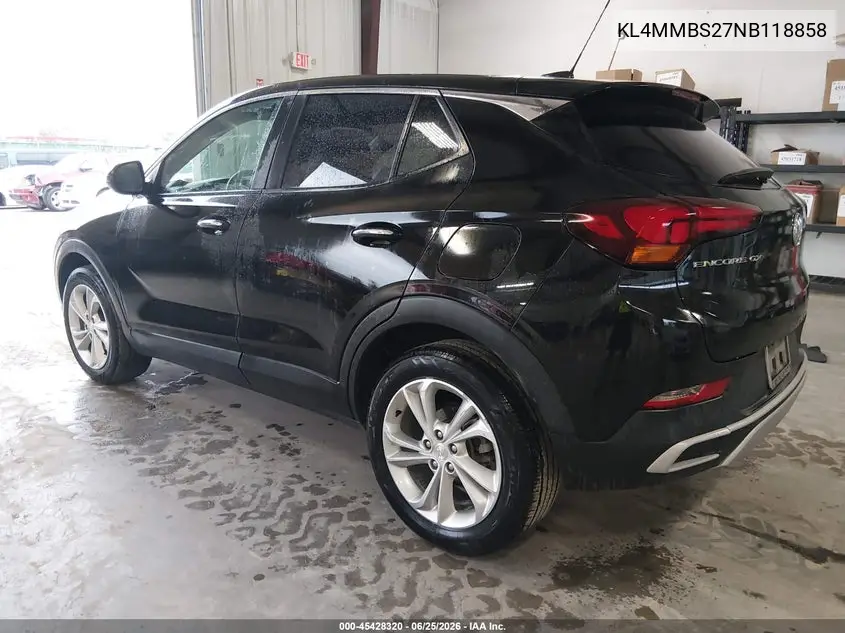 2022 Buick Encore Gx Fwd Preferred VIN: KL4MMBS27NB118858 Lot: 45428320