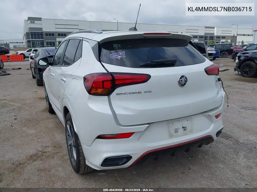 2022 Buick Encore Gx Fwd Select VIN: KL4MMDSL7NB036715 Lot: 45439358