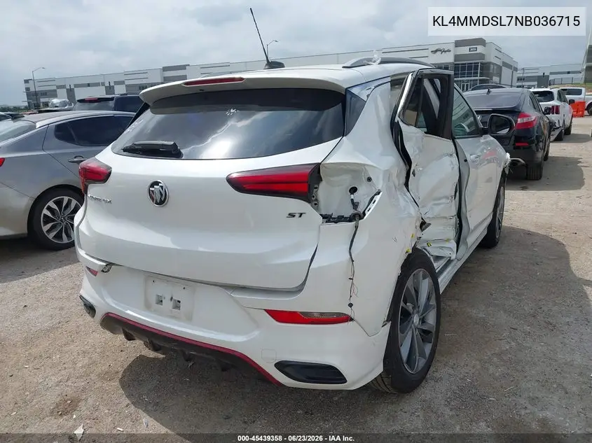 2022 Buick Encore Gx Fwd Select VIN: KL4MMDSL7NB036715 Lot: 45439358