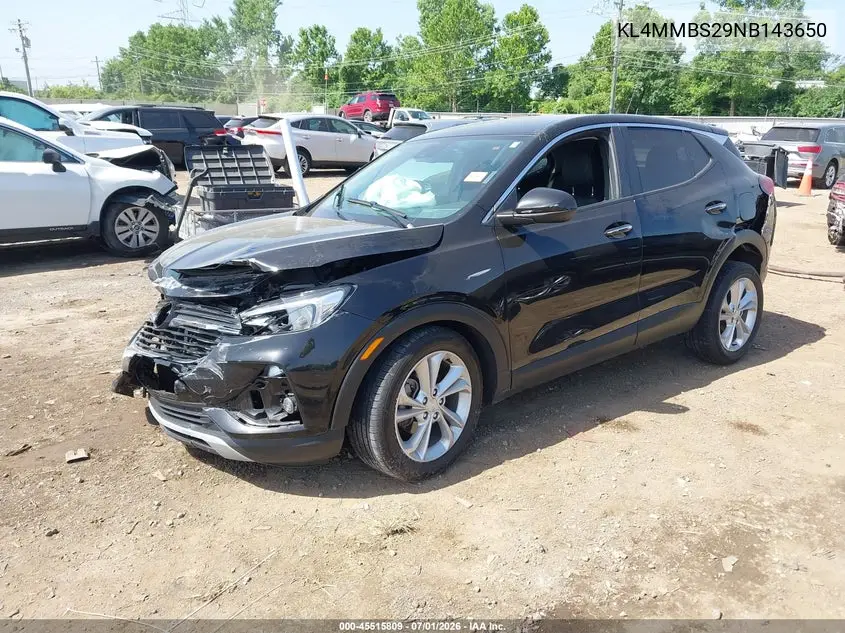 2022 Buick Encore Gx Fwd Preferred VIN: KL4MMBS29NB143650 Lot: 45515809