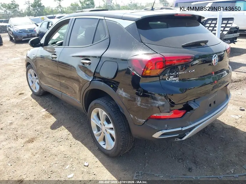 2022 Buick Encore Gx Fwd Preferred VIN: KL4MMBS29NB143650 Lot: 45515809