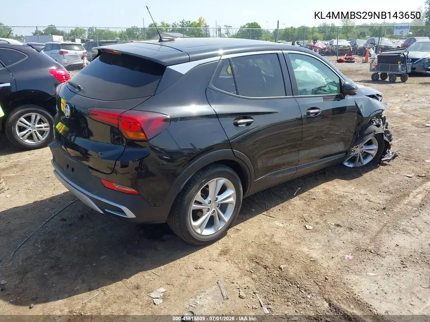 2022 Buick Encore Gx Fwd Preferred VIN: KL4MMBS29NB143650 Lot: 45515809