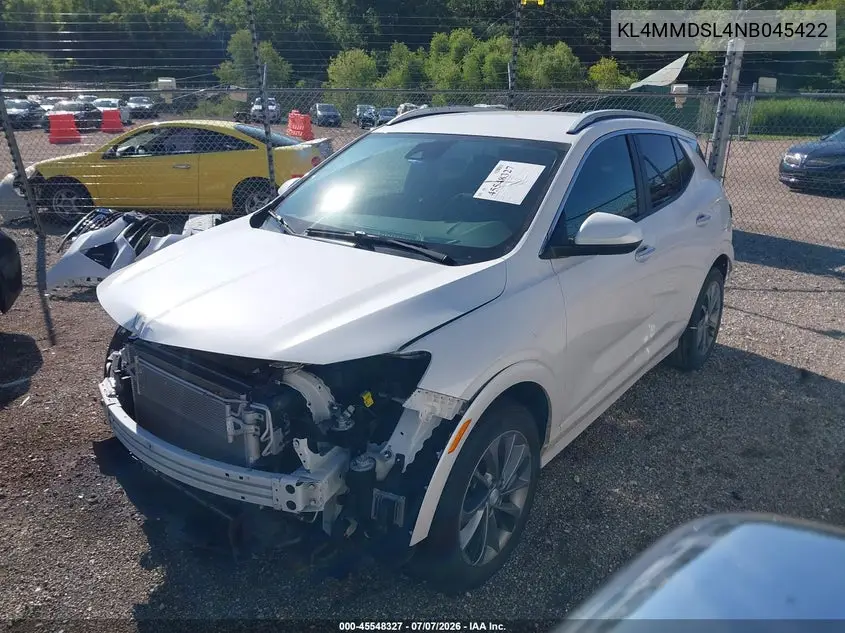 2022 Buick Encore Gx Fwd Select VIN: KL4MMDSL4NB045422 Lot: 45548327