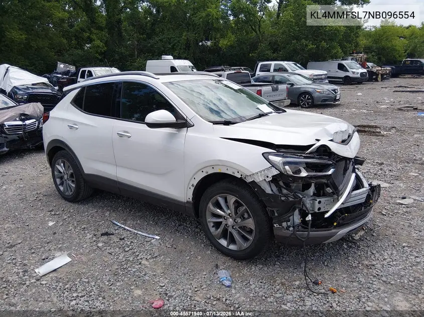 2022 Buick Encore Gx Fwd Essence VIN: KL4MMFSL7NB096554 Lot: 45571940