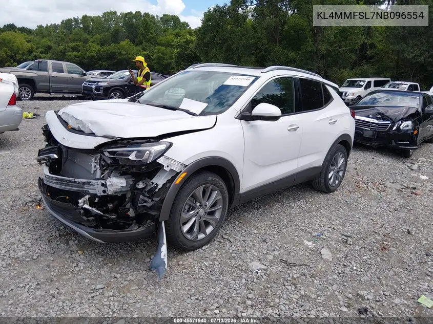 2022 Buick Encore Gx Fwd Essence VIN: KL4MMFSL7NB096554 Lot: 45571940