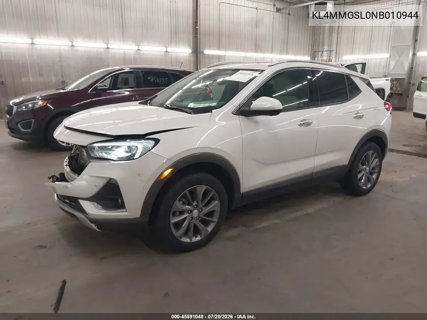 2022 Buick Encore Gx Awd Essence VIN: KL4MMGSL0NB010944 Lot: 45591048
