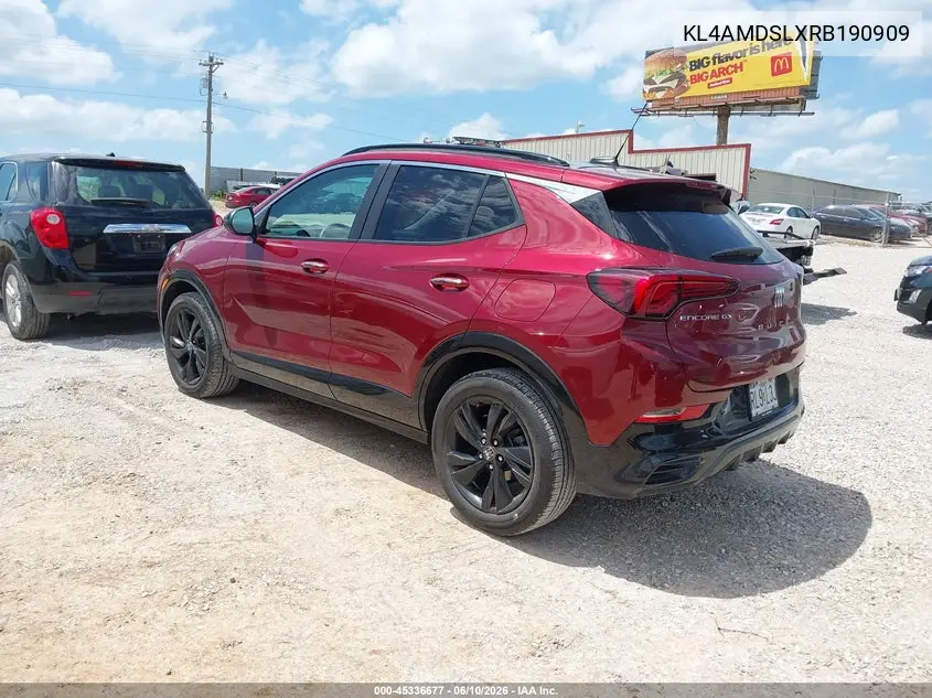 2024 Buick Encore Gx Sport Touring Fwd VIN: KL4AMDSLXRB190909 Lot: 45336677