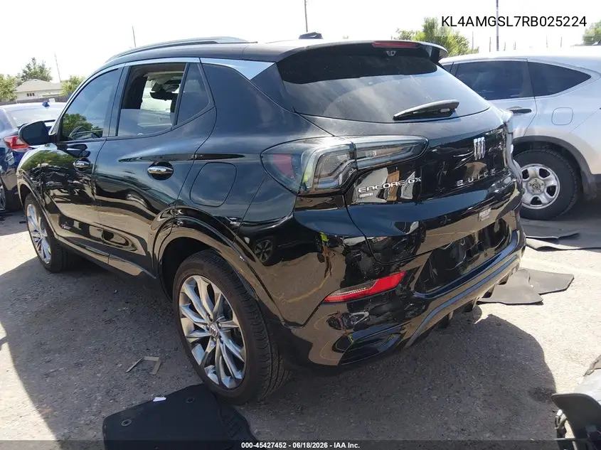 2024 Buick Encore Gx Avenir Awd VIN: KL4AMGSL7RB025224 Lot: 45427452