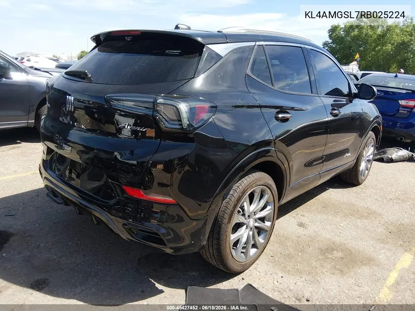 2024 Buick Encore Gx Avenir Awd VIN: KL4AMGSL7RB025224 Lot: 45427452