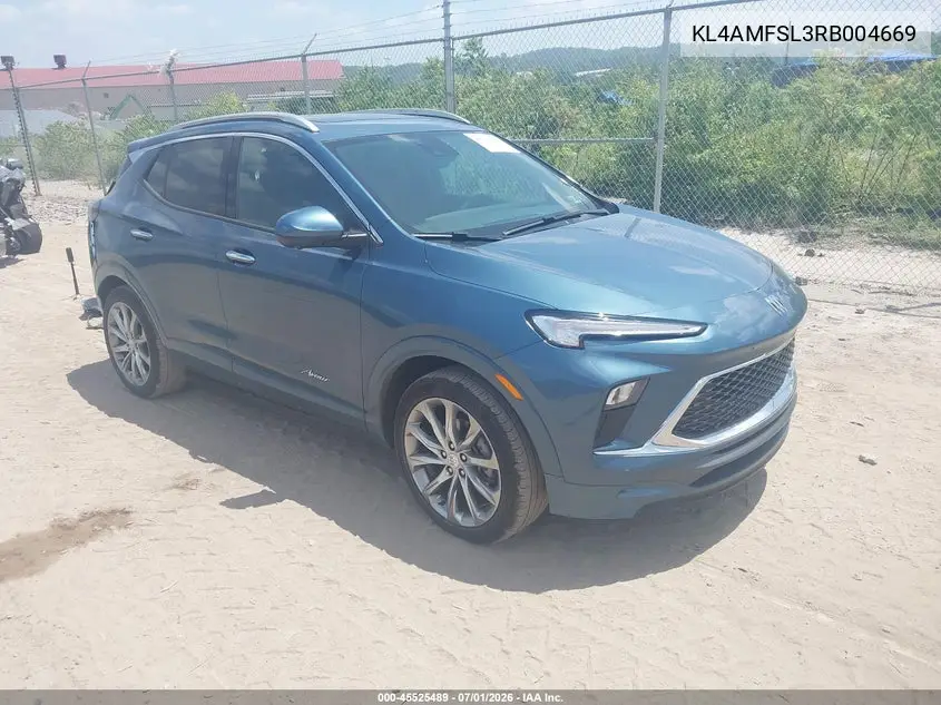 2024 Buick Encore Gx Avenir Fwd VIN: KL4AMFSL3RB004669 Lot: 45525489