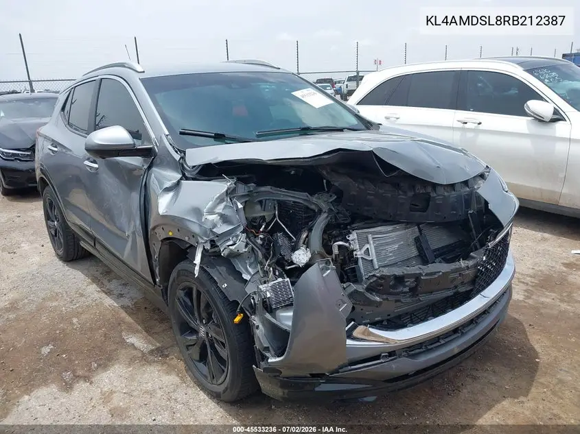 2024 Buick Encore Gx Sport Touring Fwd VIN: KL4AMDSL8RB212387 Lot: 45533236