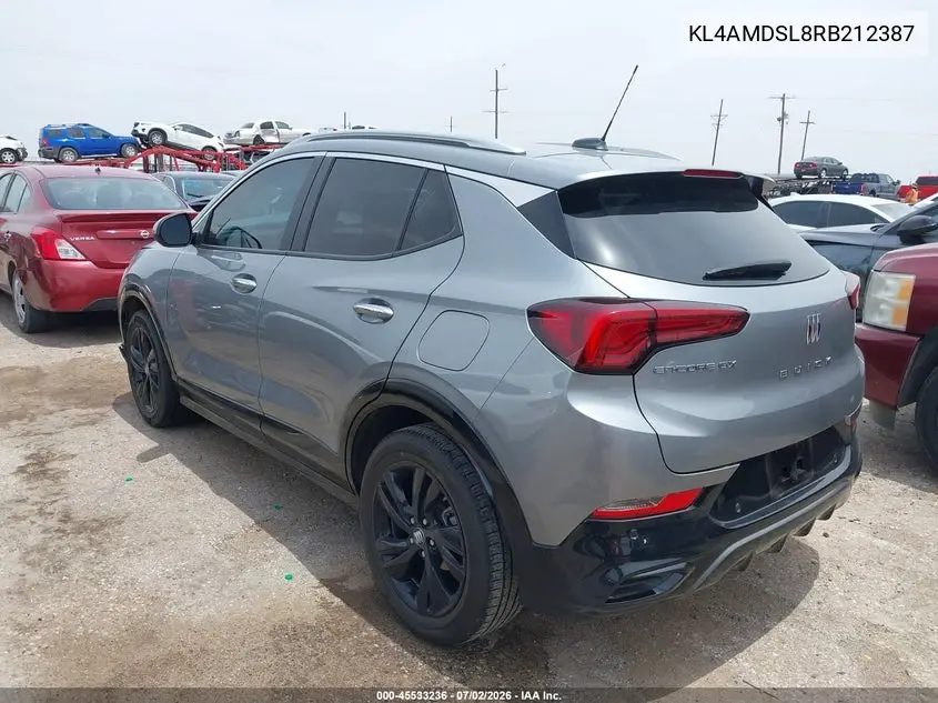 2024 Buick Encore Gx Sport Touring Fwd VIN: KL4AMDSL8RB212387 Lot: 45533236