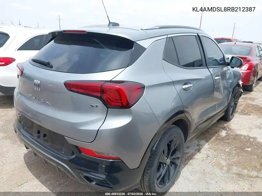 2024 Buick Encore Gx Sport Touring Fwd VIN: KL4AMDSL8RB212387 Lot: 45533236