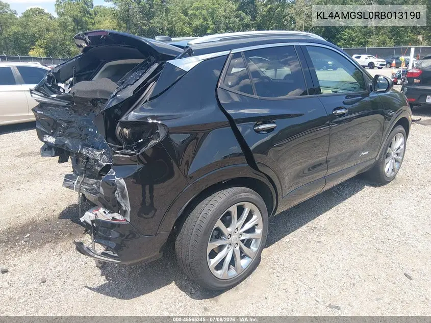 2024 Buick Encore Gx Avenir Awd VIN: KL4AMGSL0RB013190 Lot: 45565345