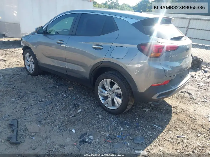 2024 Buick Encore Gx Preferred Fwd VIN: KL4AMBS2XRB065386 Lot: 45566138