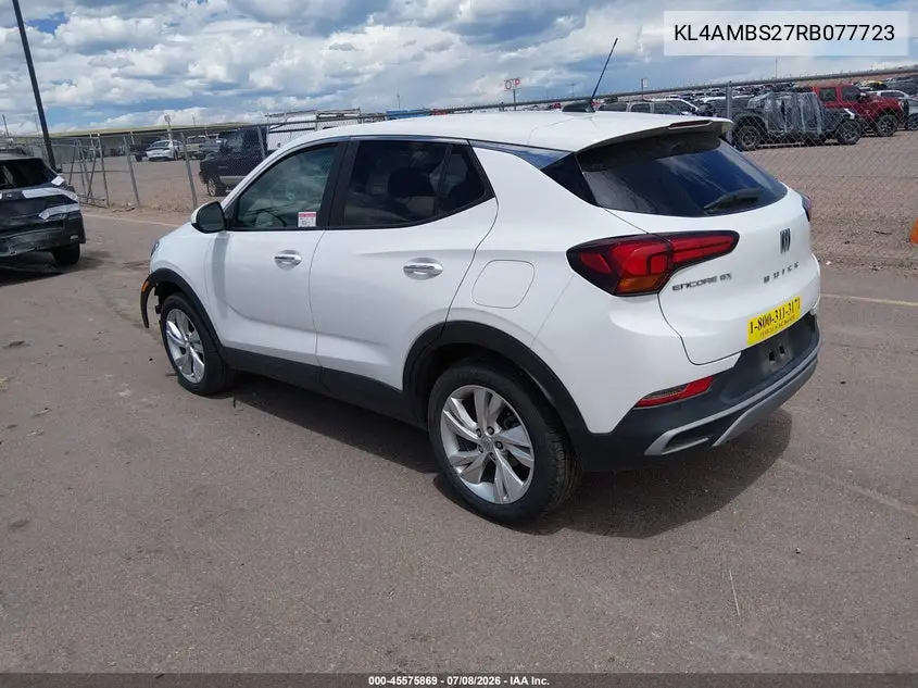 2024 Buick Encore Gx Preferred Fwd VIN: KL4AMBS27RB077723 Lot: 45575869
