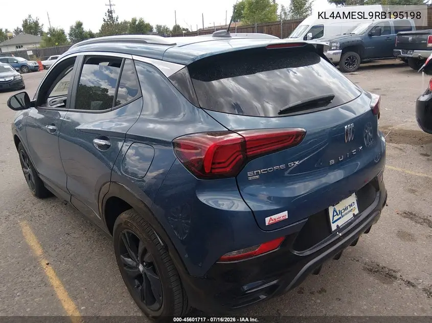 2024 Buick Encore Gx Sport Touring Awd VIN: KL4AMESL9RB195198 Lot: 45601717