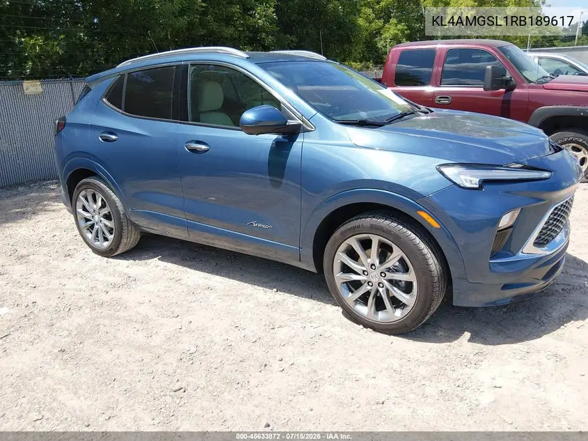 2024 Buick Encore Gx Avenir Awd VIN: KL4AMGSL1RB189617 Lot: 45633872