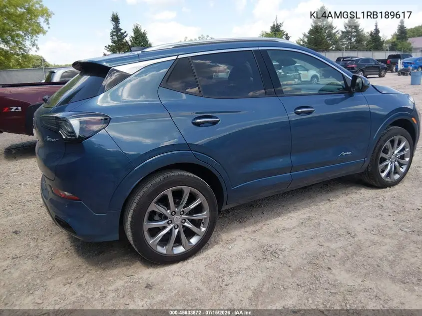 2024 Buick Encore Gx Avenir Awd VIN: KL4AMGSL1RB189617 Lot: 45633872
