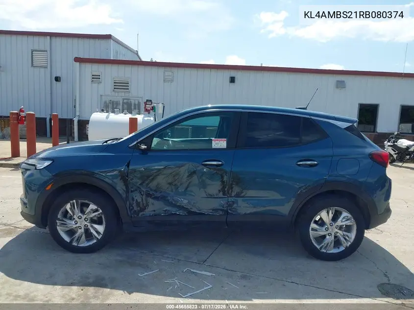 2024 Buick Encore Gx Preferred Fwd VIN: KL4AMBS21RB080374 Lot: 45655823