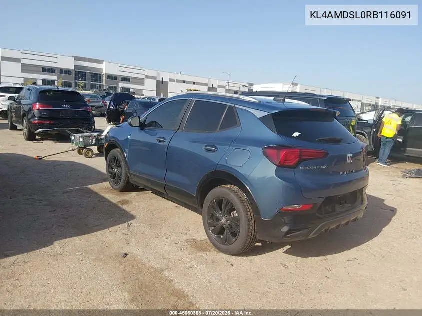 2024 Buick Encore Gx Sport Touring Fwd VIN: KL4AMDSL0RB116091 Lot: 45660368