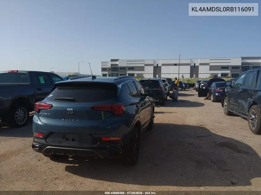 2024 Buick Encore Gx Sport Touring Fwd VIN: KL4AMDSL0RB116091 Lot: 45660368