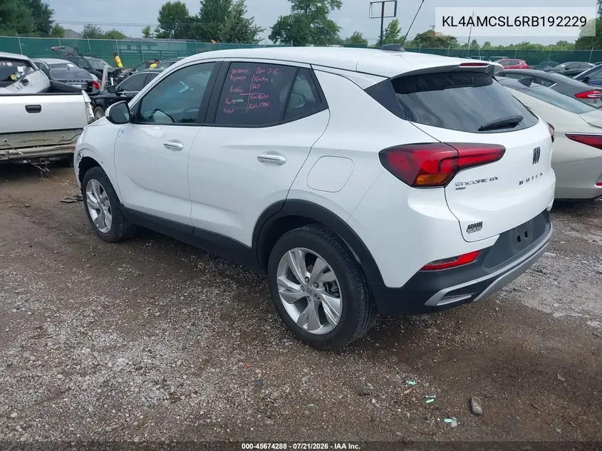 2024 Buick Encore Gx Preferred Awd VIN: KL4AMCSL6RB192229 Lot: 45674288