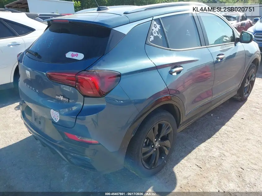 2025 Buick Encore Gx Sport Touring Awd VIN: KL4AMESL2SB020751 Lot: 45407981