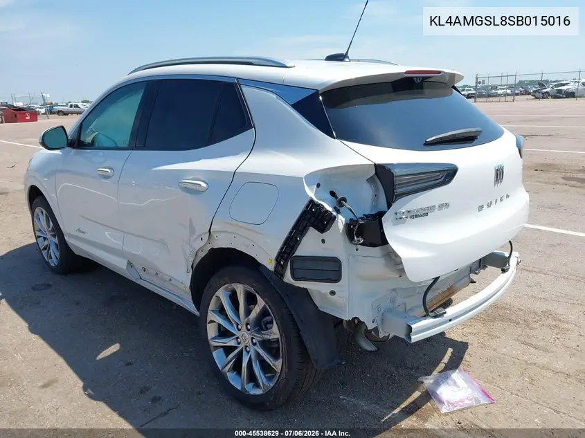 2025 Buick Encore Gx Avenir Awd VIN: KL4AMGSL8SB015016 Lot: 45538629