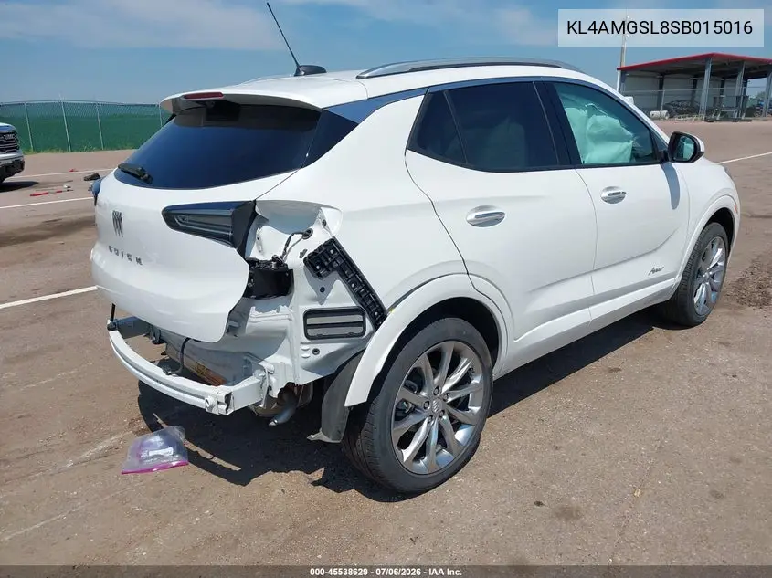 2025 Buick Encore Gx Avenir Awd VIN: KL4AMGSL8SB015016 Lot: 45538629