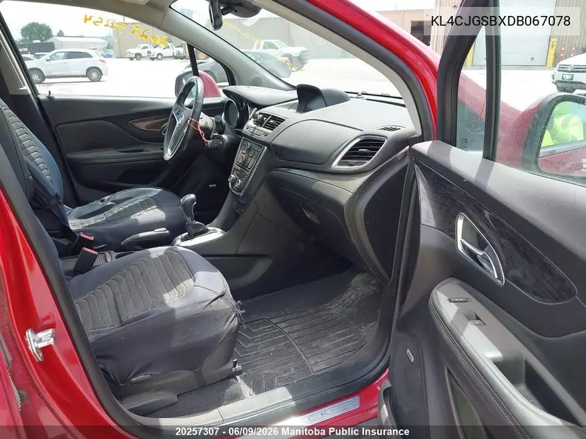 2013 Buick Encore VIN: KL4CJGSBXDB067078 Lot: 20257307