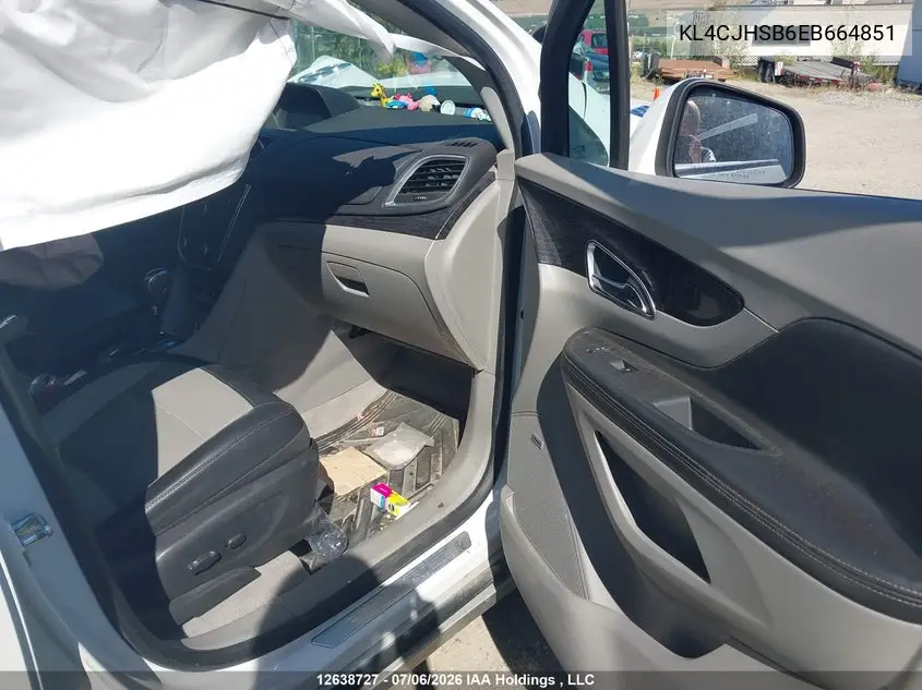 2014 Buick Encore Premium VIN: KL4CJHSB6EB664851 Lot: 12638727x