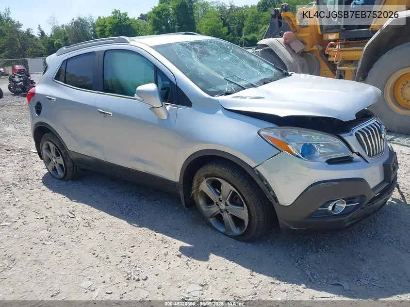 2014 Buick Encore Leather VIN: KL4CJGSB7EB752026 Lot: 45320390