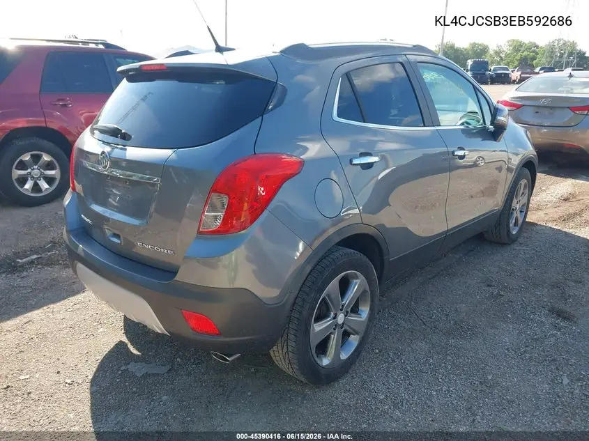 2014 Buick Encore Leather VIN: KL4CJCSB3EB592686 Lot: 45390416