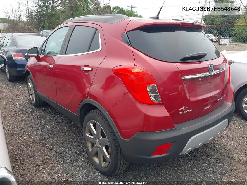 2014 Buick Encore Leather VIN: KL4CJGSB7EB548648 Lot: 45628514