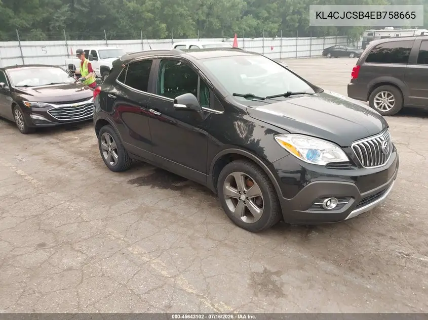 2014 Buick Encore Leather VIN: KL4CJCSB4EB758665 Lot: 45643102