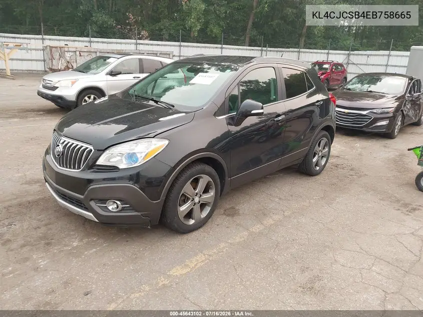 2014 Buick Encore Leather VIN: KL4CJCSB4EB758665 Lot: 45643102